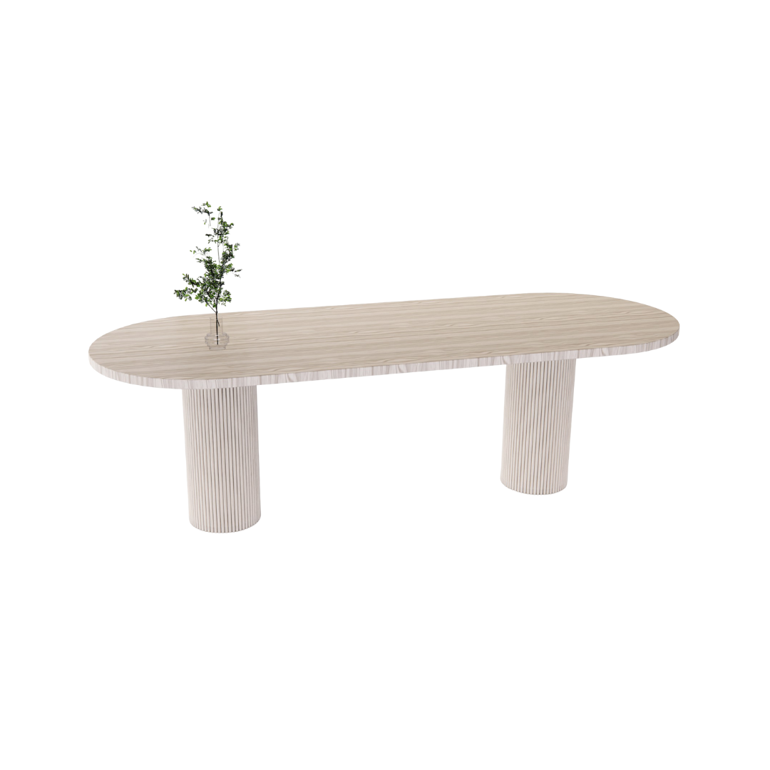 Felix Ribbed Wood Dining Table