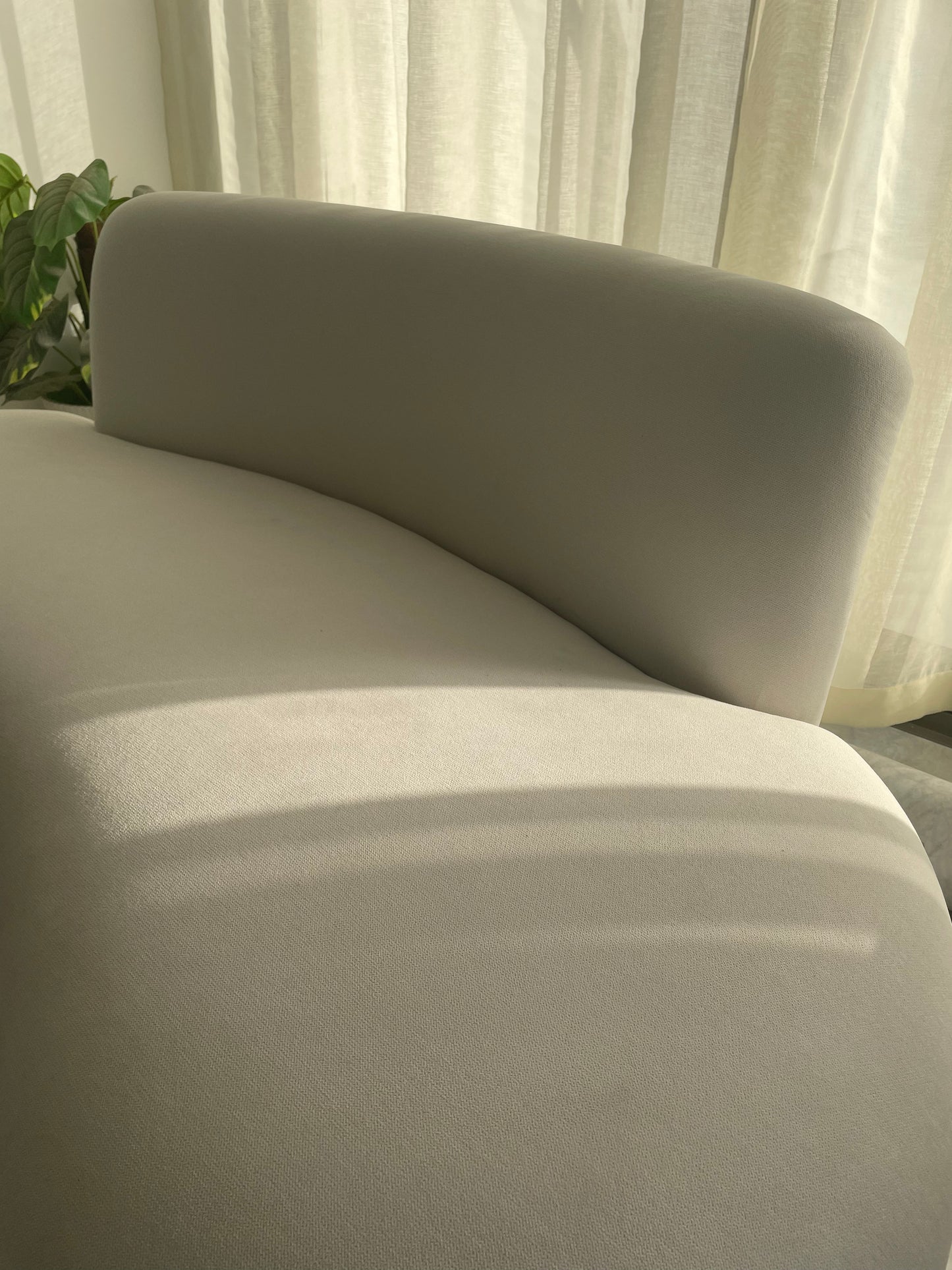 Zara Lounge Sofa - Grey Linen Velvet Blend