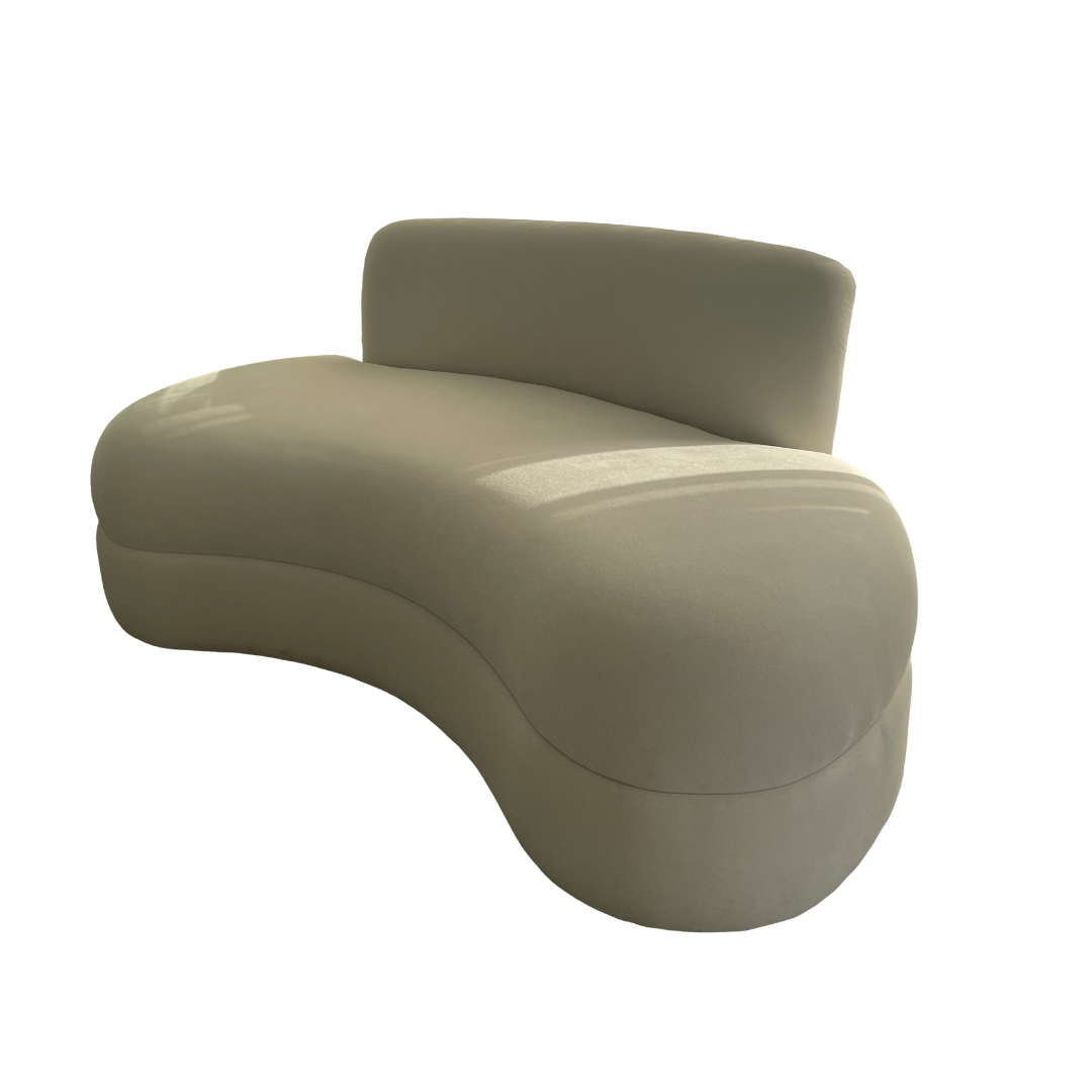 Zara Lounge Sofa - Grey Linen Velvet Blend