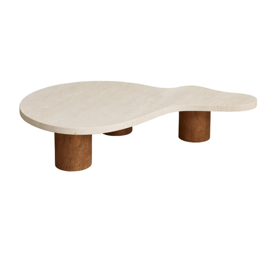 Farah Curved Wood Coffee Table