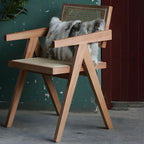 Vintage Rattan Beech Wood Chair