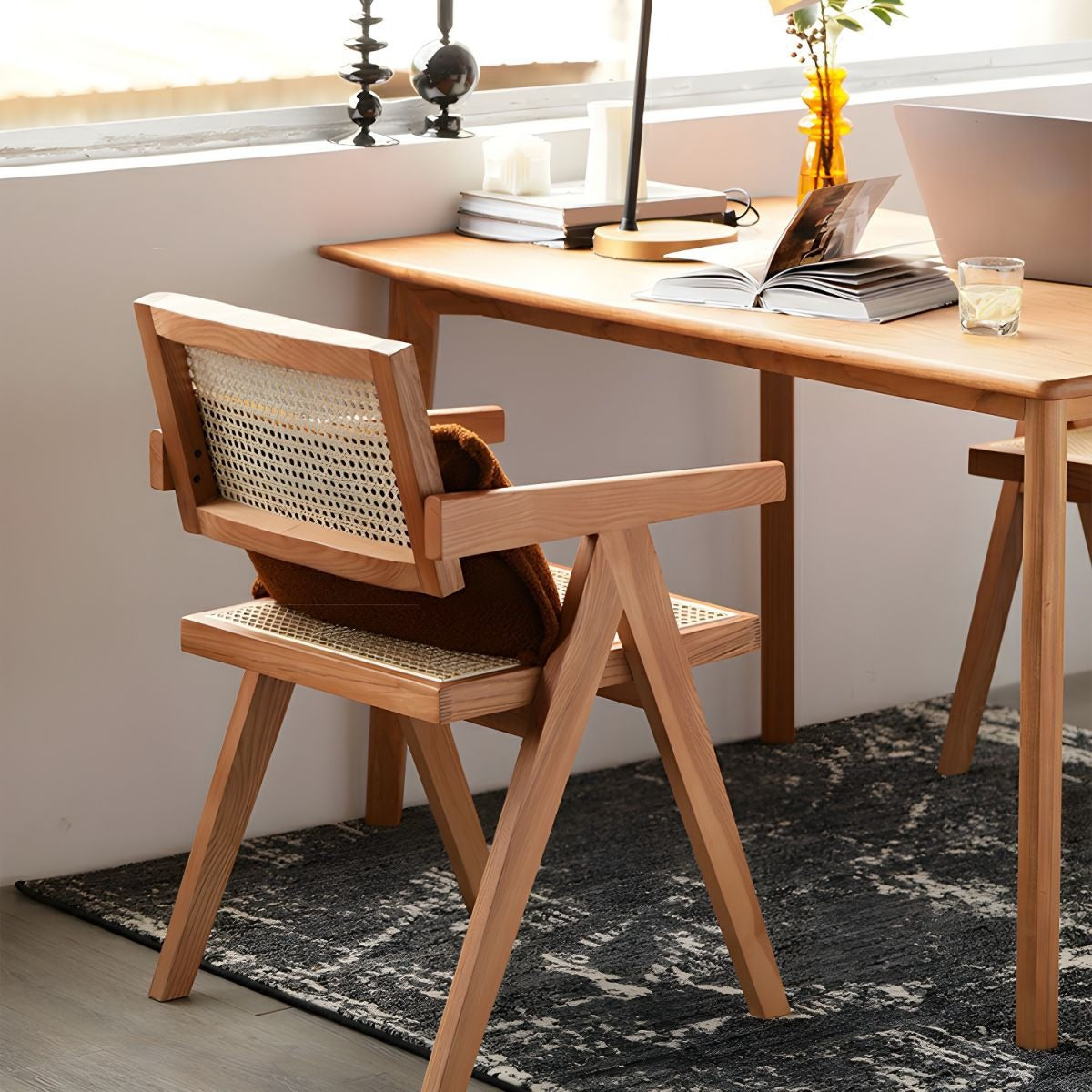 Vintage Rattan Beech Wood Chair