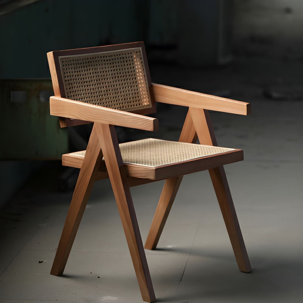 Vintage Rattan Beech Wood Chair