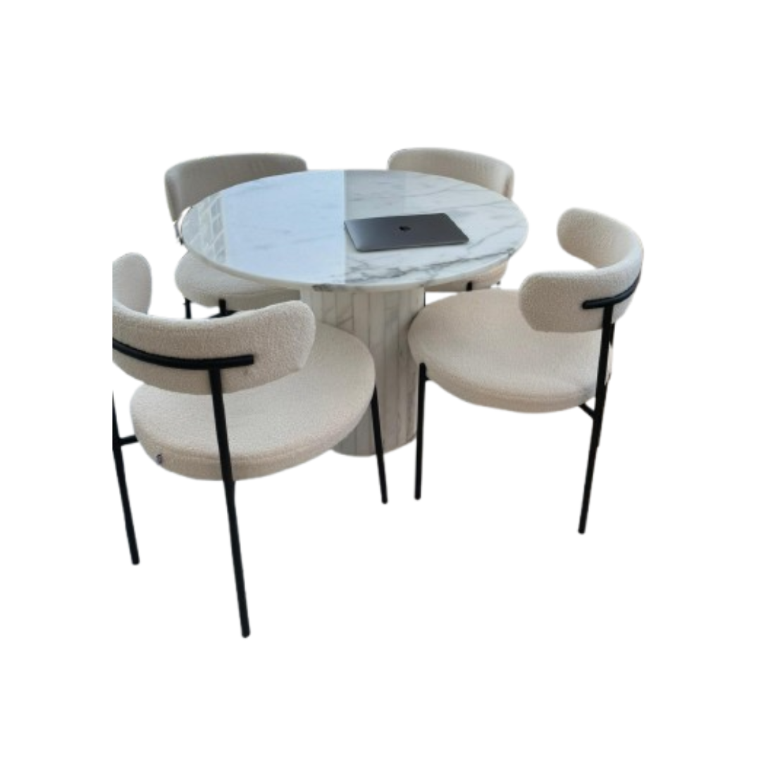 Aurora Round Marble Dining Table