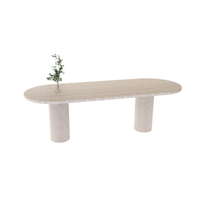 Felix Ribbed Wood Dining Table