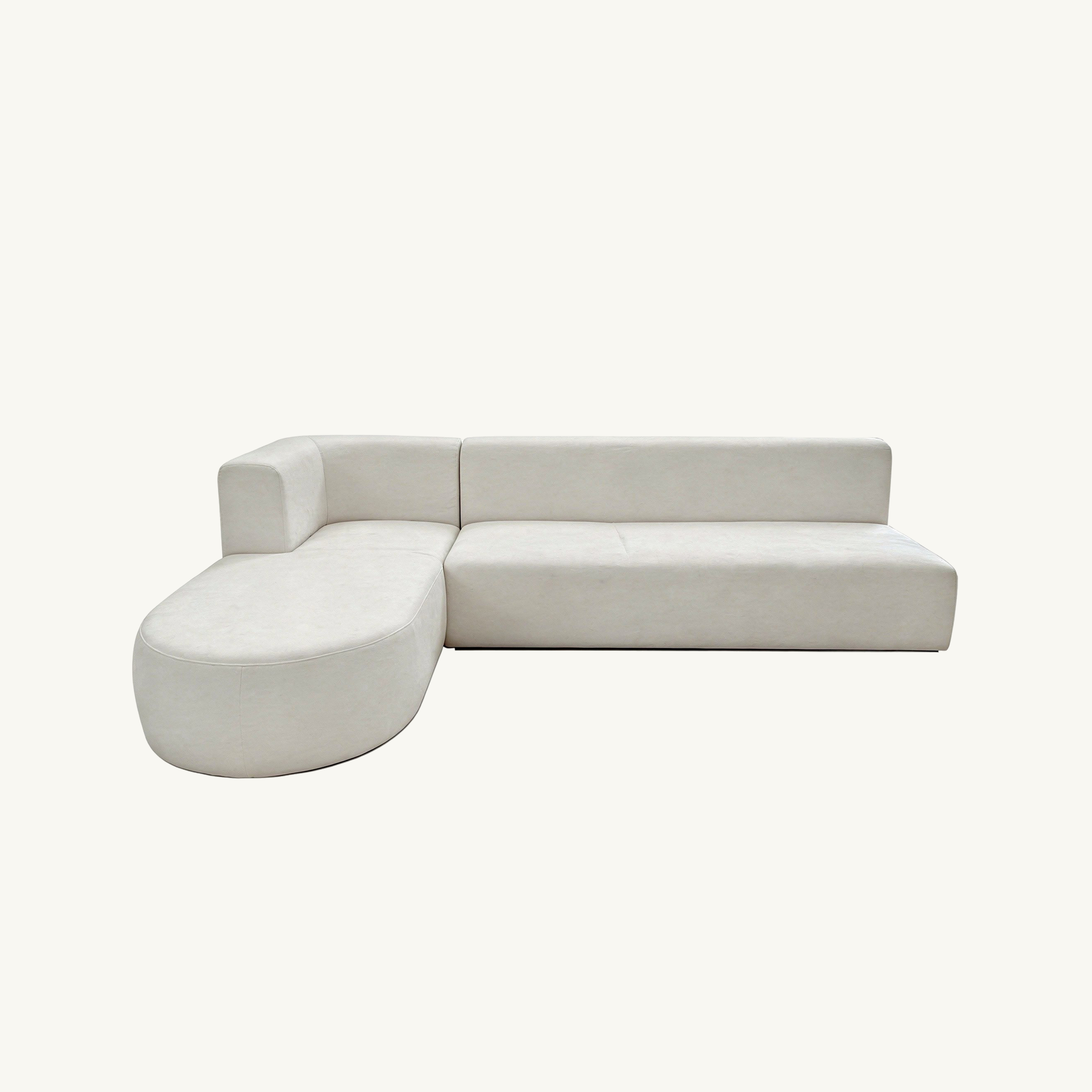 Blanc Velvet L-shape Sofa