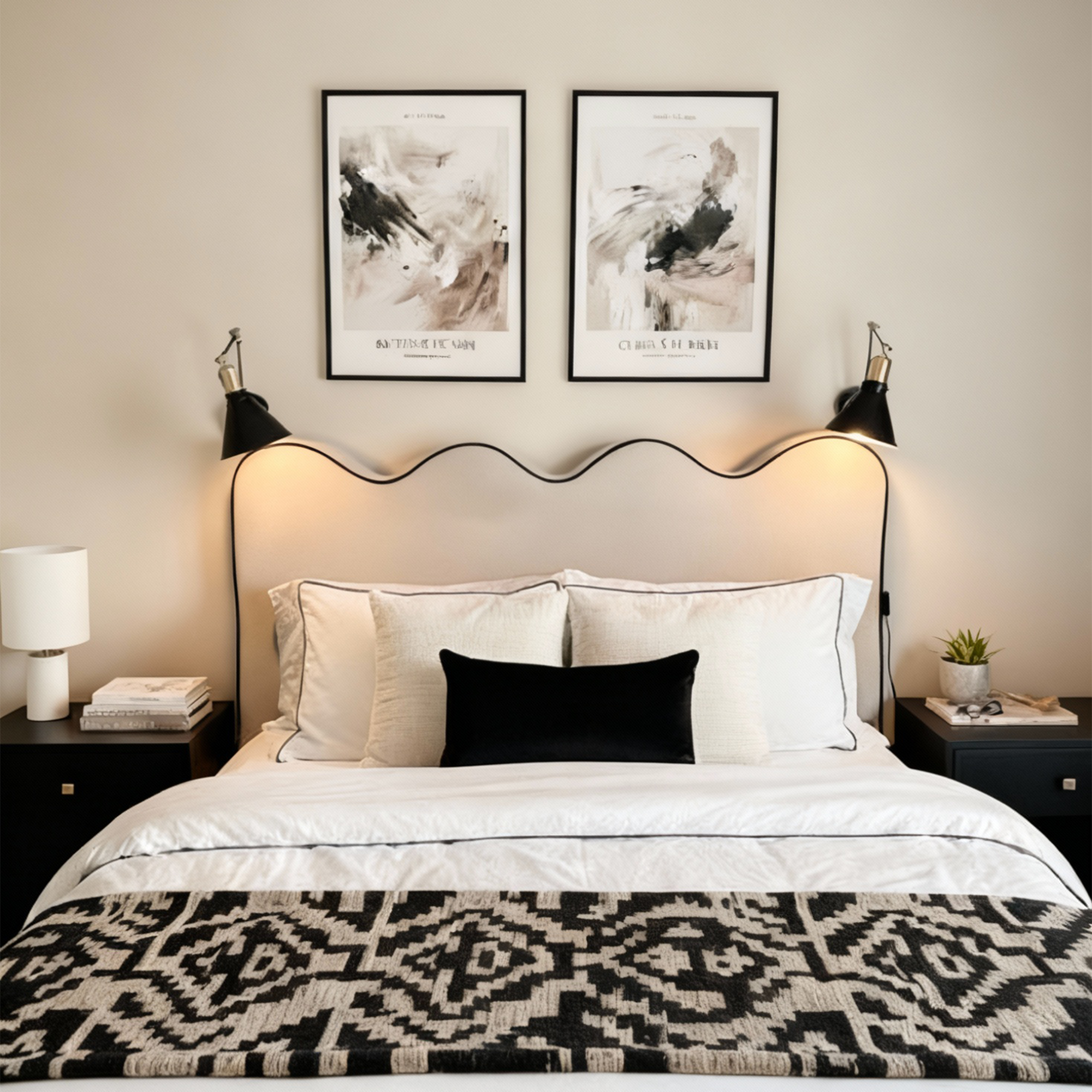 Charlotte Curvy Bed Headboard - King