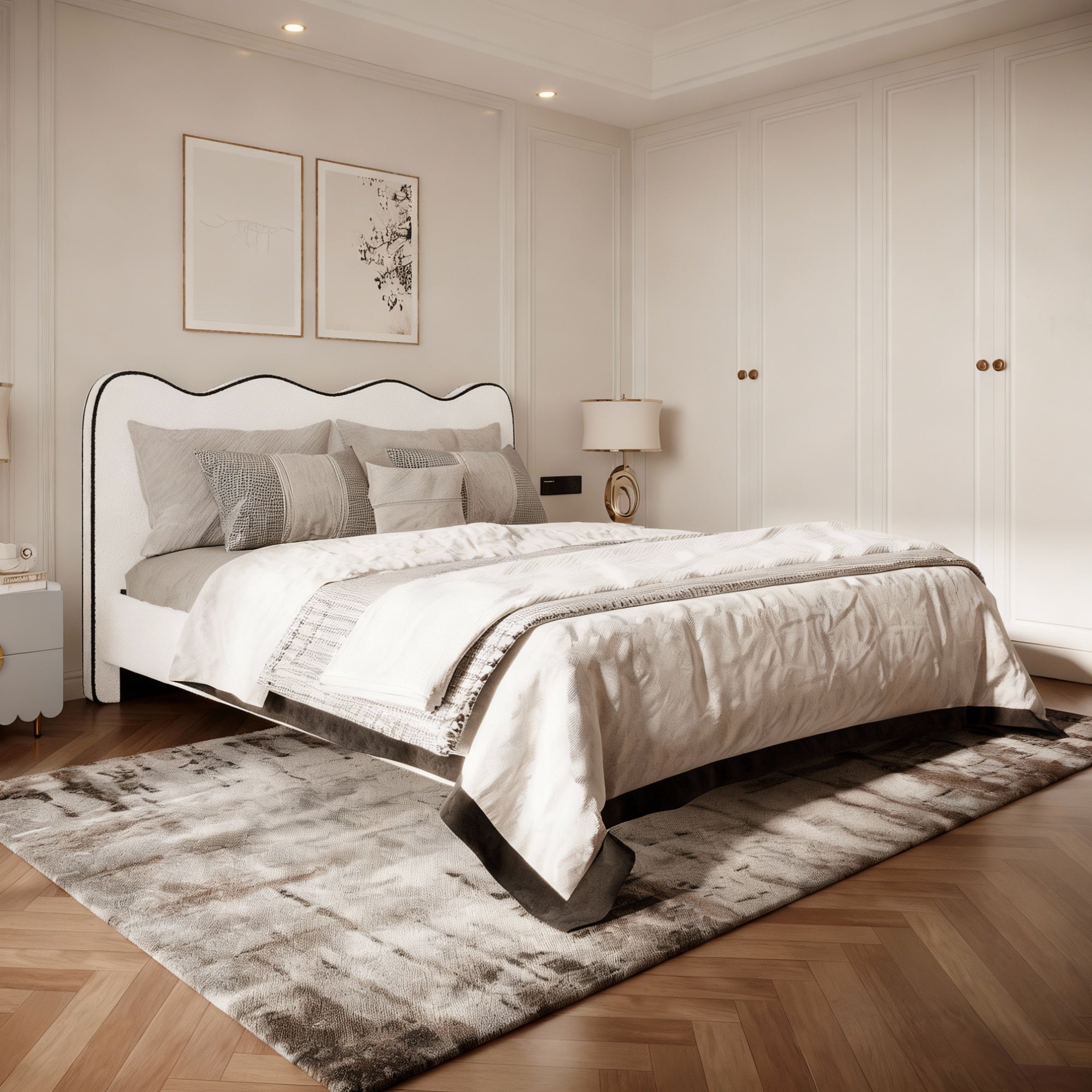 Charlotte Curvy Bed Headboard - King