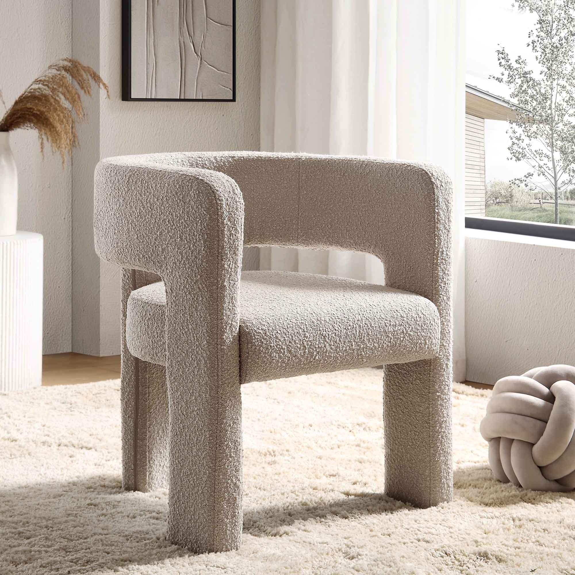 Dima boucle dining chair