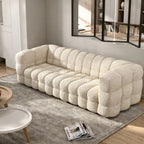 Eloise Boxy Cloud Shaped Sofa in Boucle Fabric | 2-Piece Modular Sofa