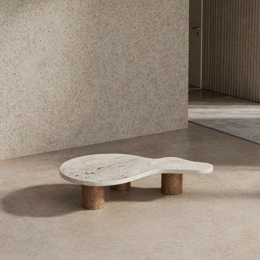 Farah Curved Wood Coffee Table