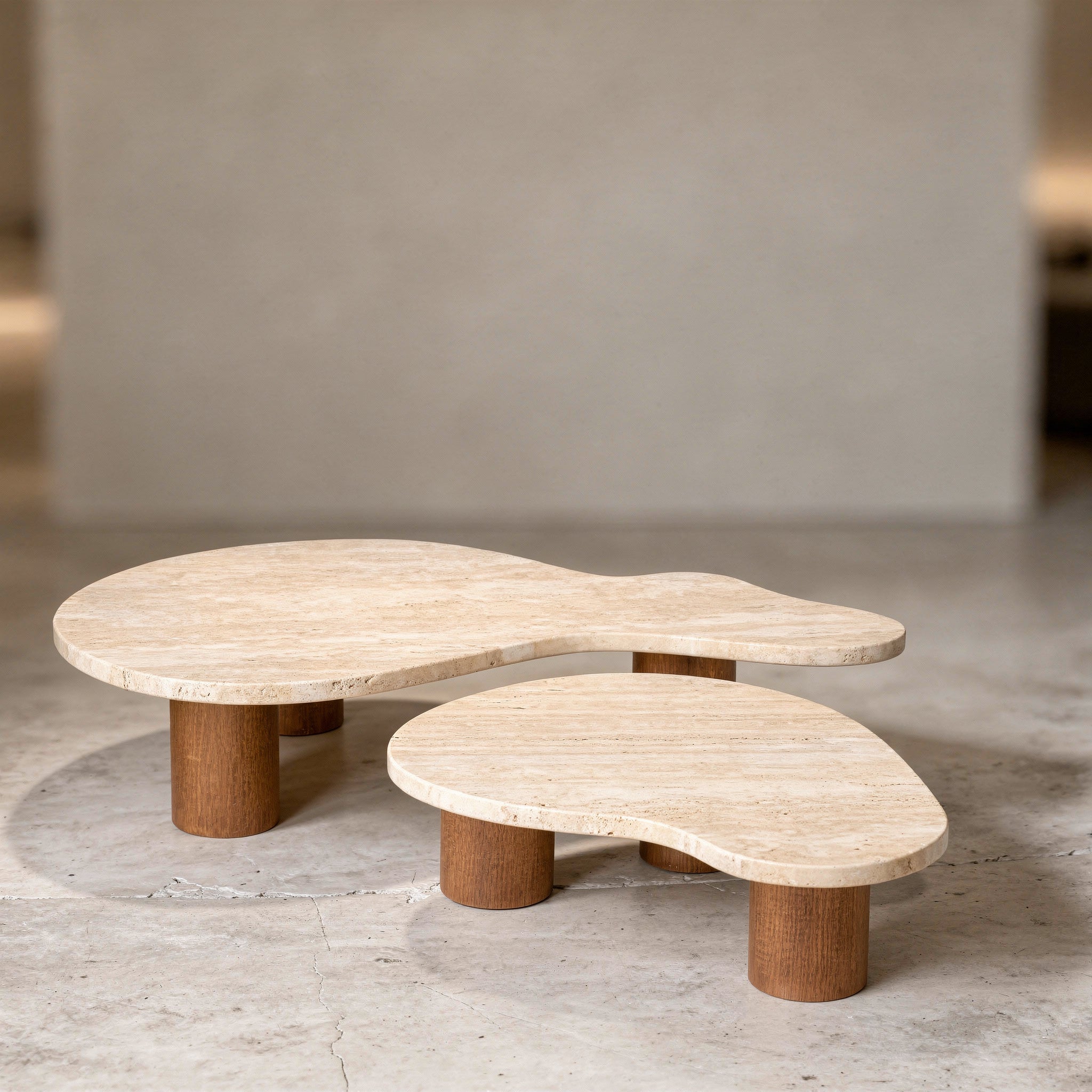 Farah Curved Wood Coffee Table