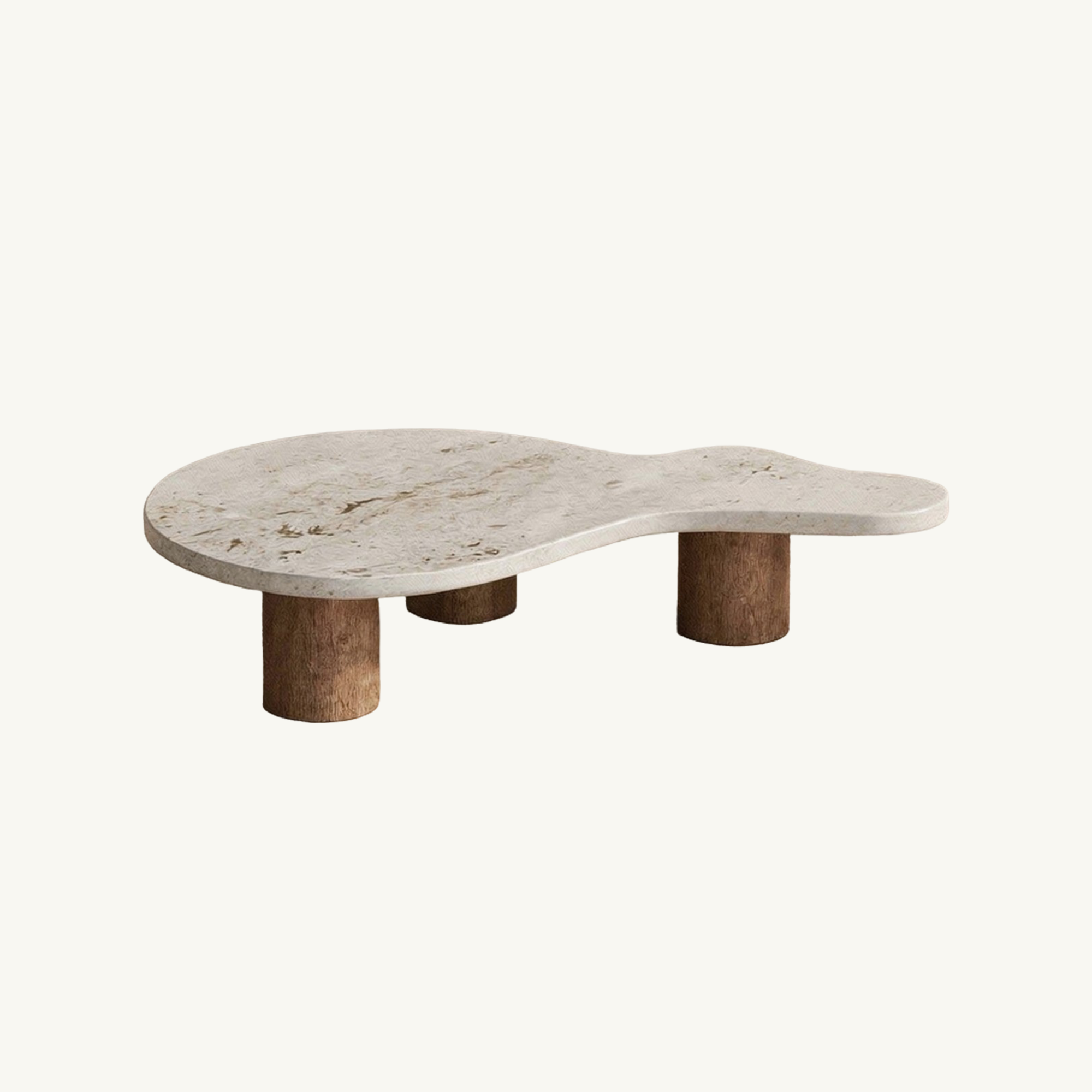 Farah Curved Wood Coffee Table