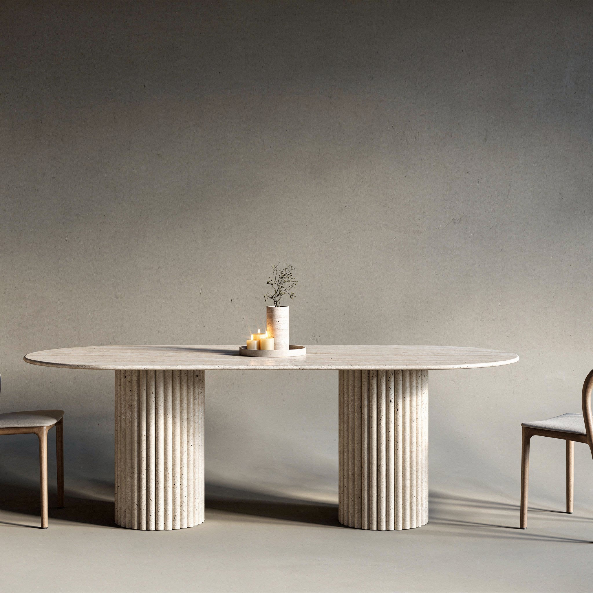 Felix Ribbed Wood Dining Table