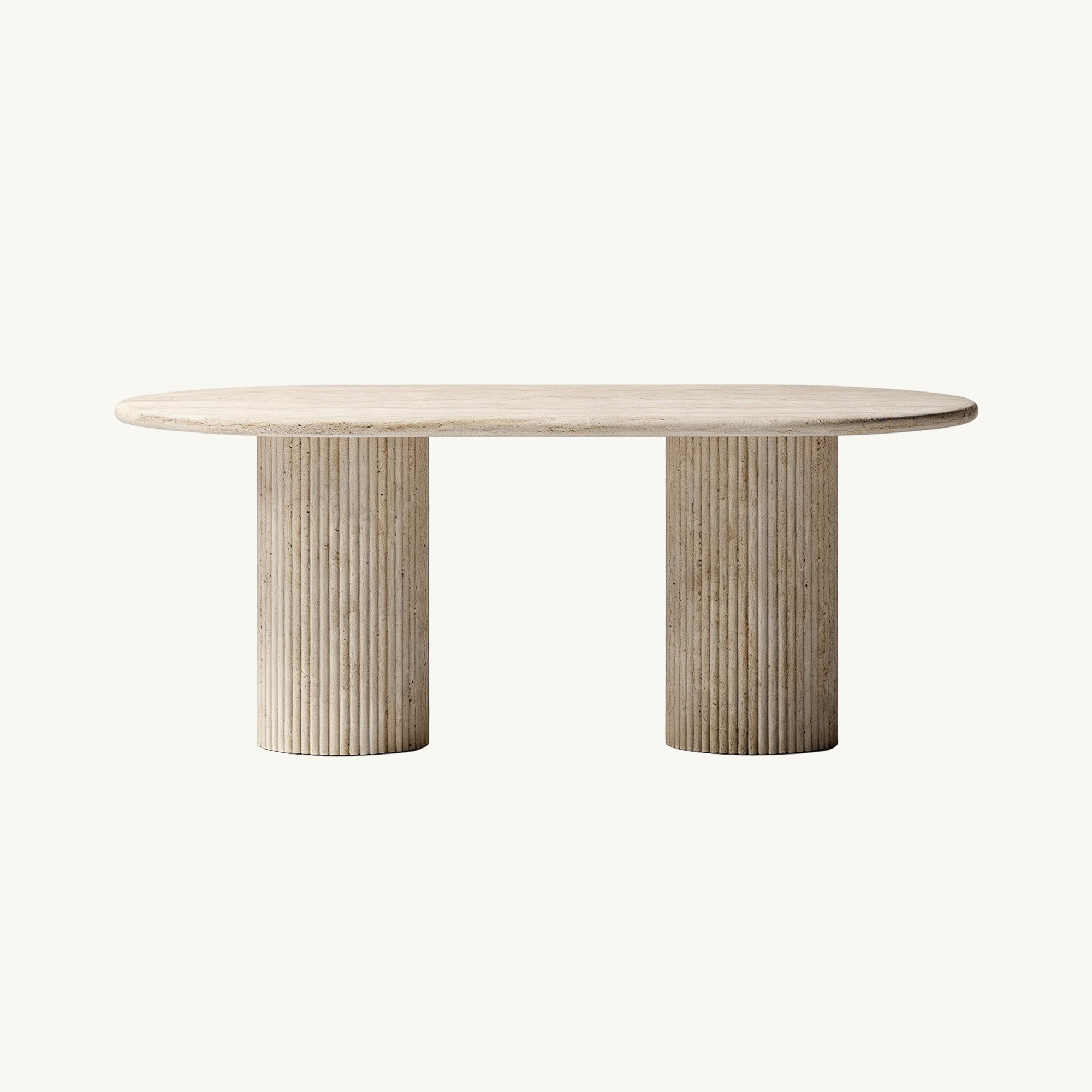 Felix Ribbed Wood Dining Table
