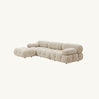 Lila Plush Sofa 3-seater with Ottomon