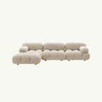 Lila Plush Sofa 3-seater with Ottomon