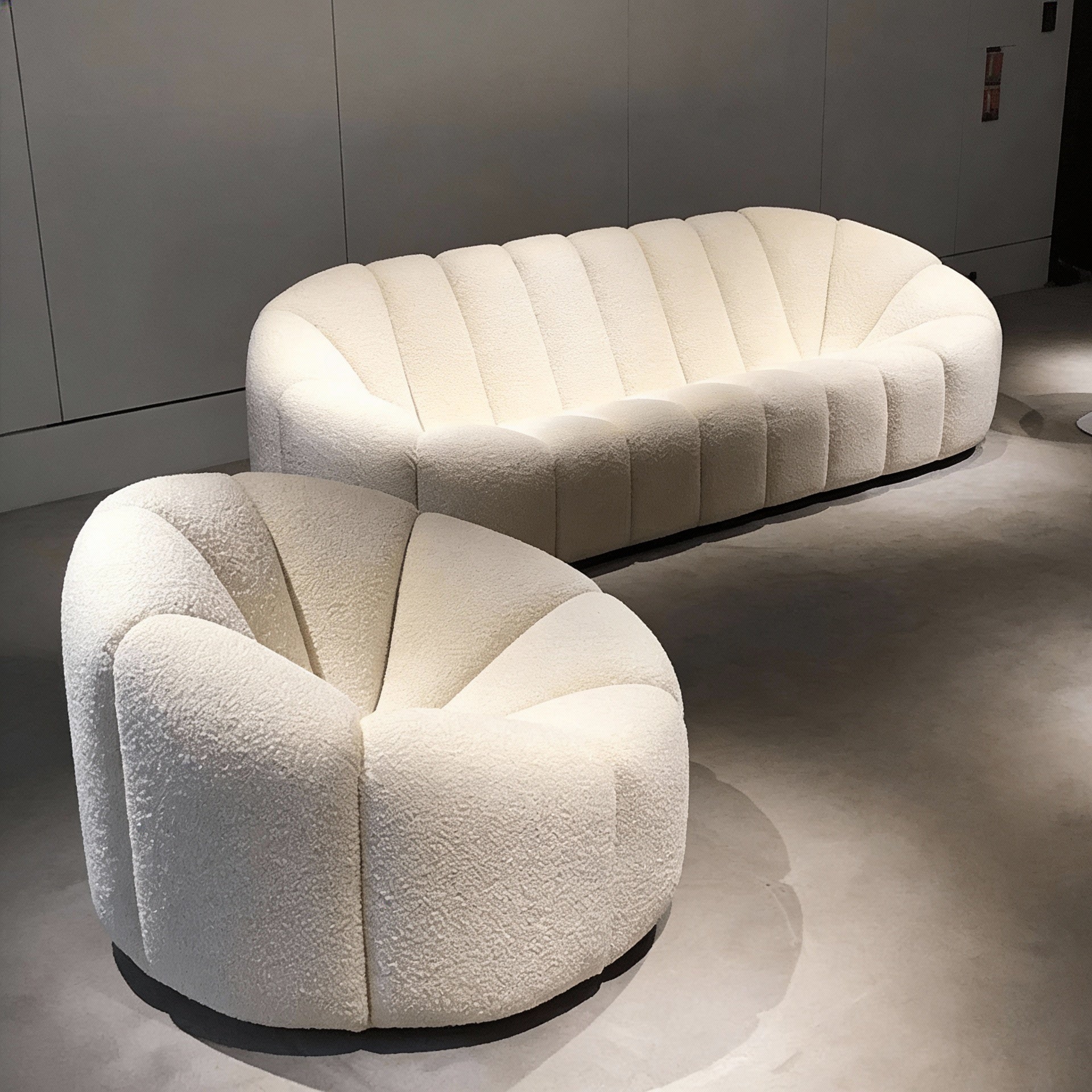 Nordic Tucked Boucle Sofa