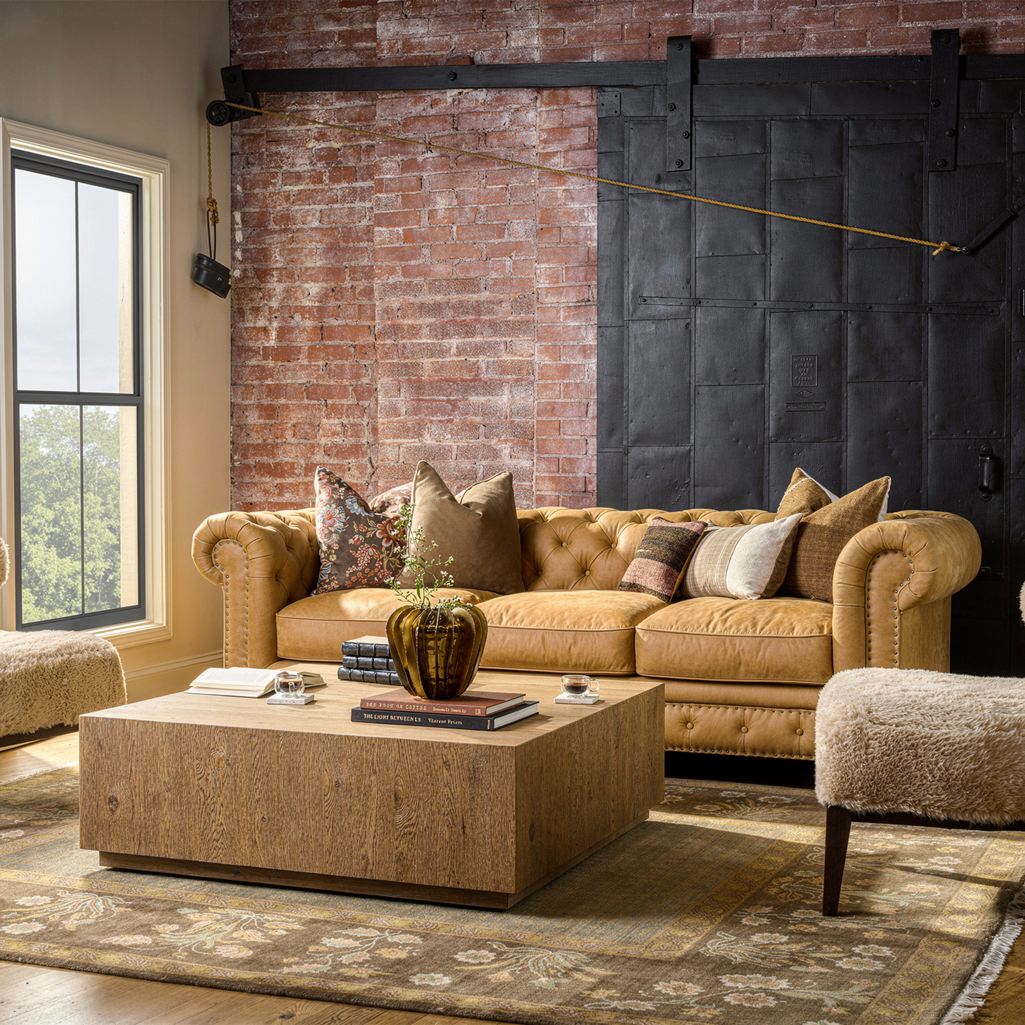 Rasha Beech Wood Coffee Table