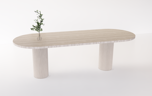 Felix Ribbed Wood Dining Table