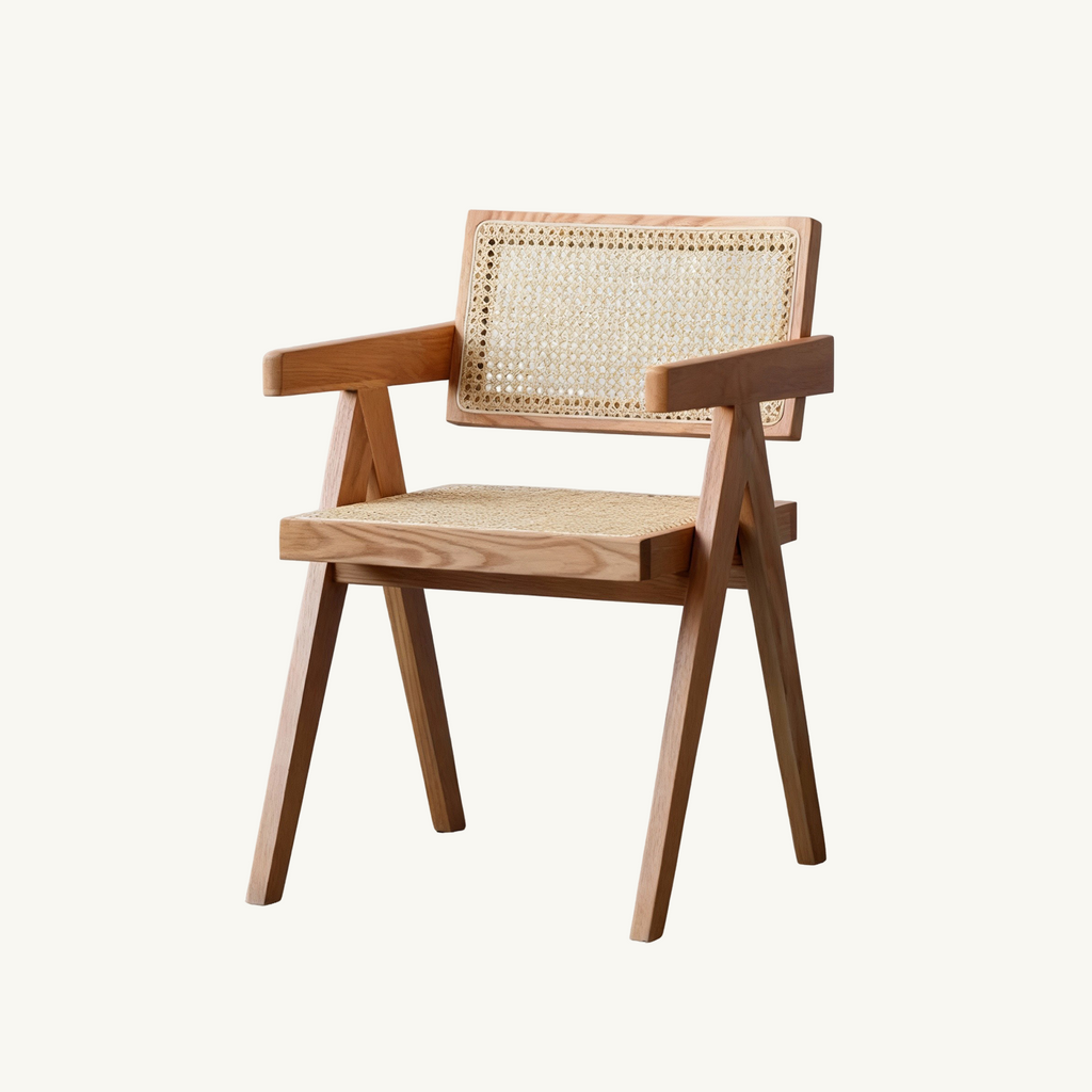 Vintage Rattan Beech Wood Chair