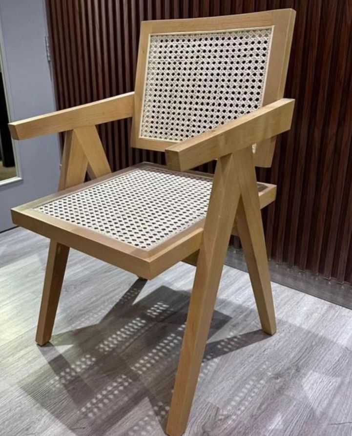 Vintage Rattan Beech Wood Chair