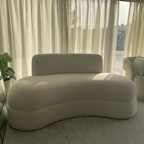 Zara Lounge Sofa - Grey Linen Velvet Blend