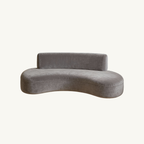 Zara Lounge Sofa - Grey Linen Velvet Blend