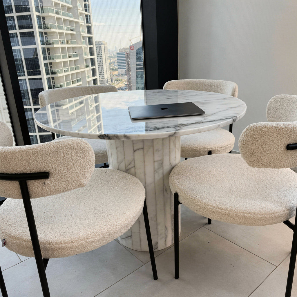 Aurora Round Marble Dining Table