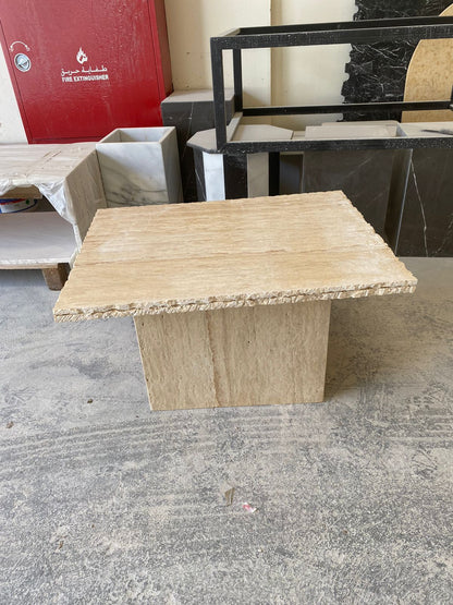 La Via Textured Travertine Coffee Table